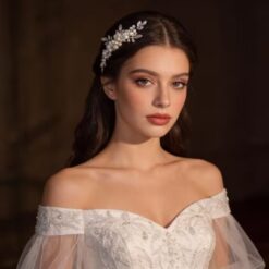 Bridal Hair Comb with Faux Pearls