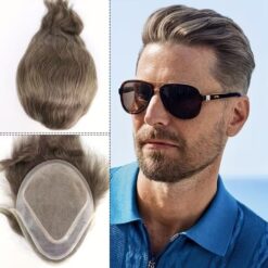 Men’s Ash Blonde Toupee Hairpiece