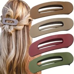 4 Pcs Matte Large Hair Clip Set